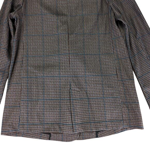 Sanctuary Daily Oxford Houndstooth Blazer Jacket‎ Size Small 1 Button Long Brown - Picture 6 of 9